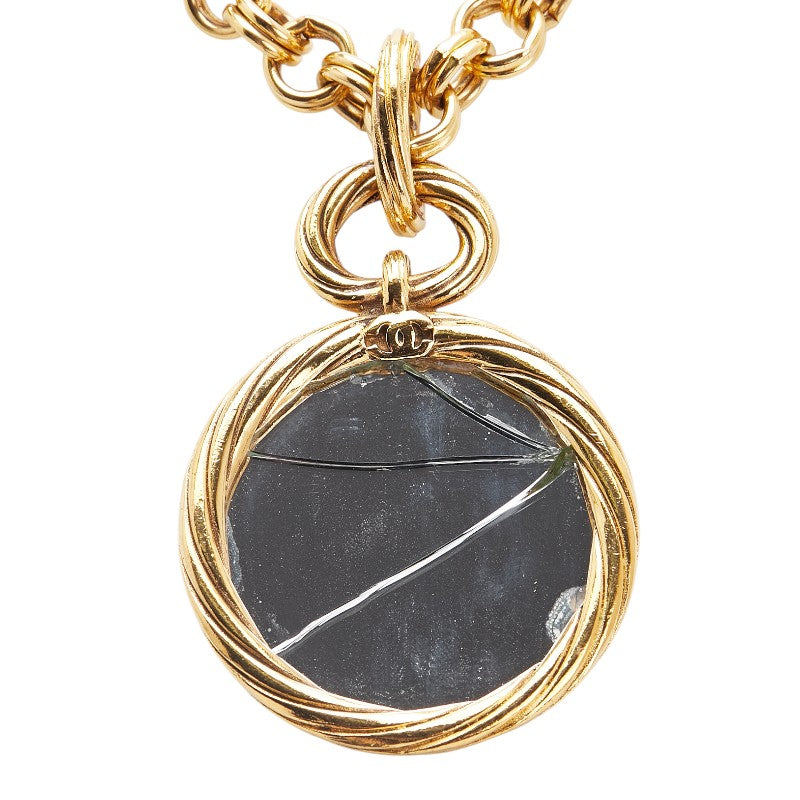 Chanel Coco Mark Round Mirror Necklace