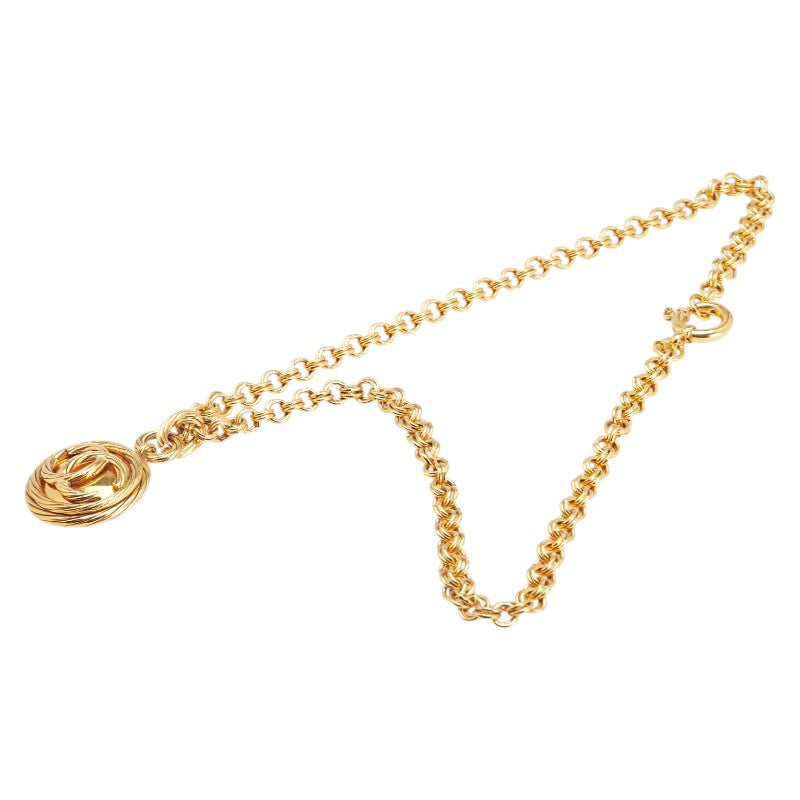 Chanel Coco Mark Round Mirror Necklace
