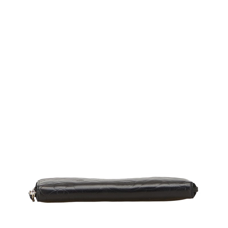 Chanel Camellia Lambskin Long Wallet