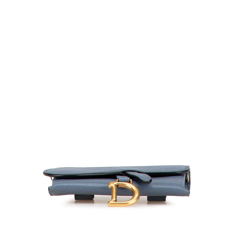 Dior Saddle Leather Chain Shoulder Wallet