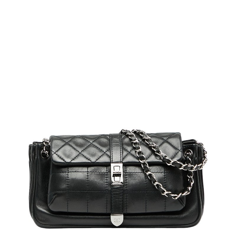Chanel 2.55 Matelassé Choco Bar Lambskin Shoulder Bag