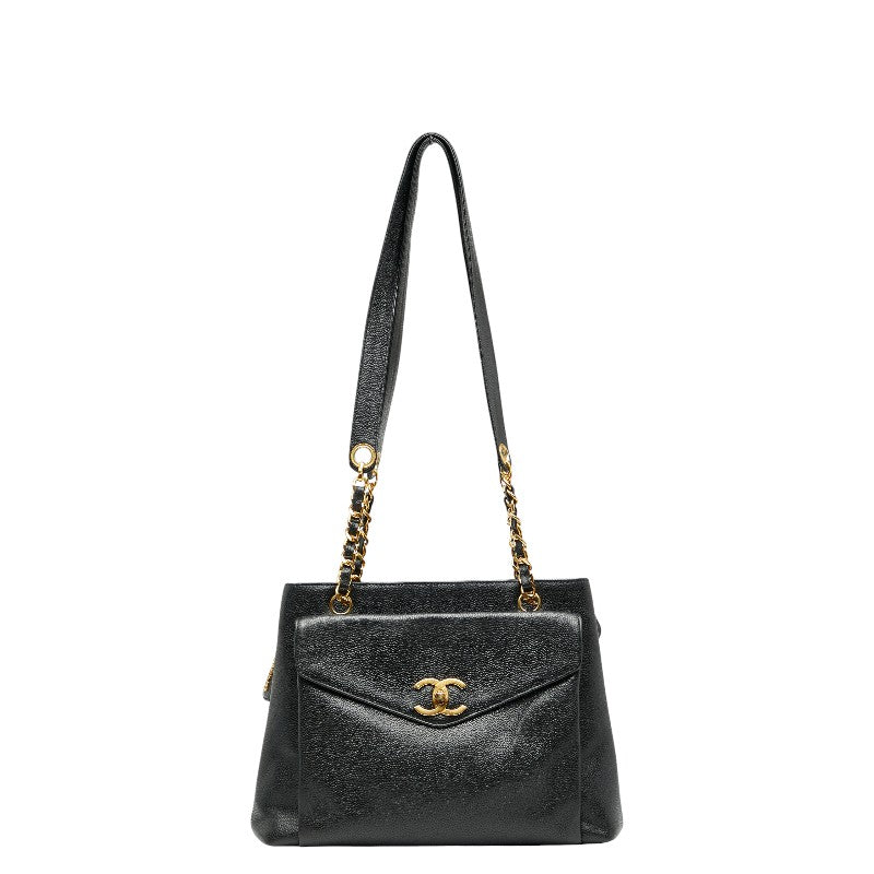 Chanel Coco Mark Caviar Skin Tote Bag