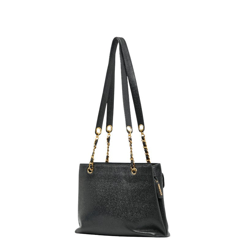 Chanel Coco Mark Caviar Skin Tote Bag