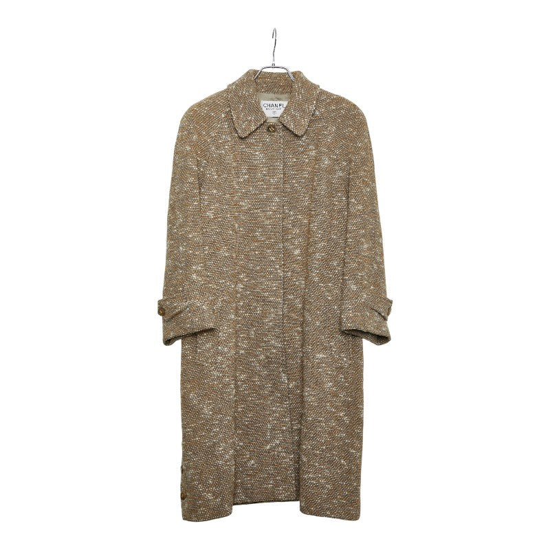Chanel Coco Mark Button Wool Nylon Coat