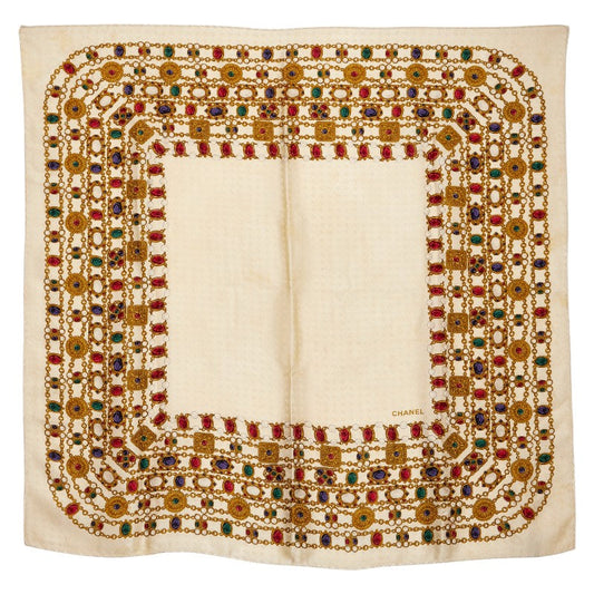 Chanel Jewelry Pattern Silk Scarf