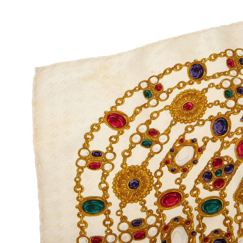 Chanel Jewelry Pattern Silk Scarf