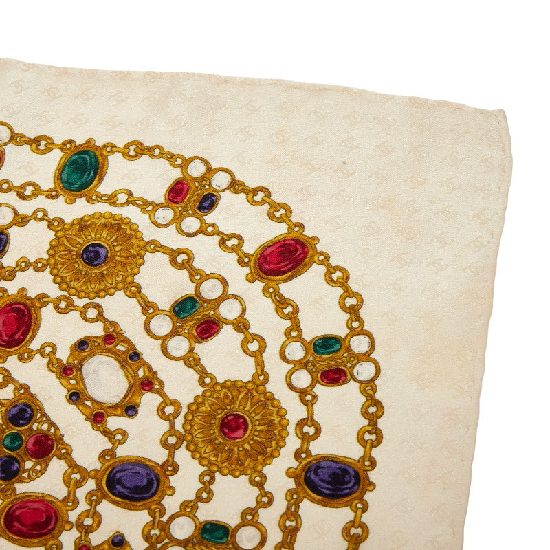 Chanel Jewelry Pattern Silk Scarf