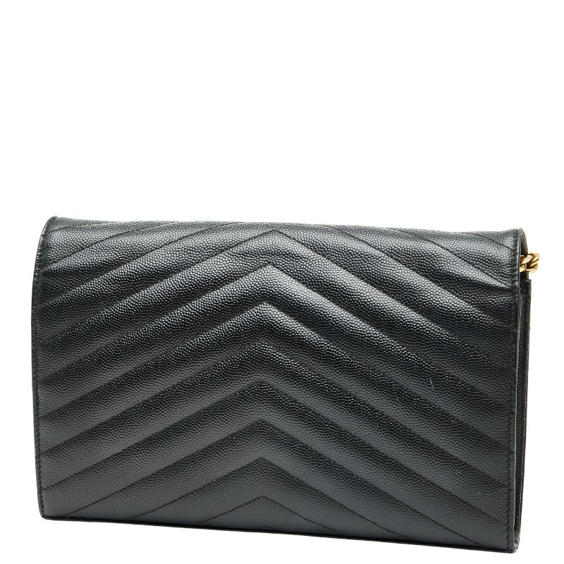 Saint Laurent Cassandra YSL logo Leather Chain Wallet