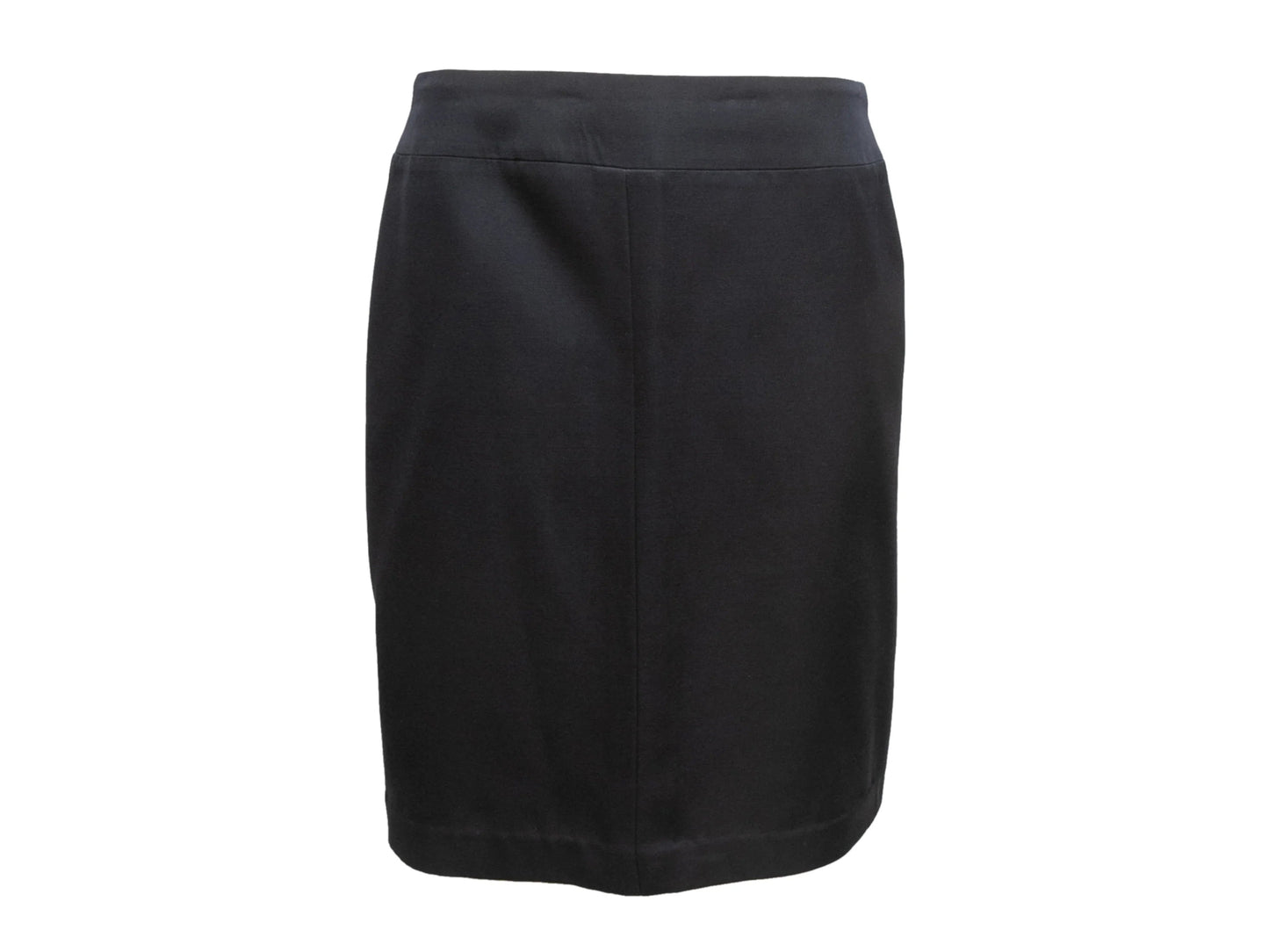 Navy Chanel Boutique Pencil Skirt Size US L