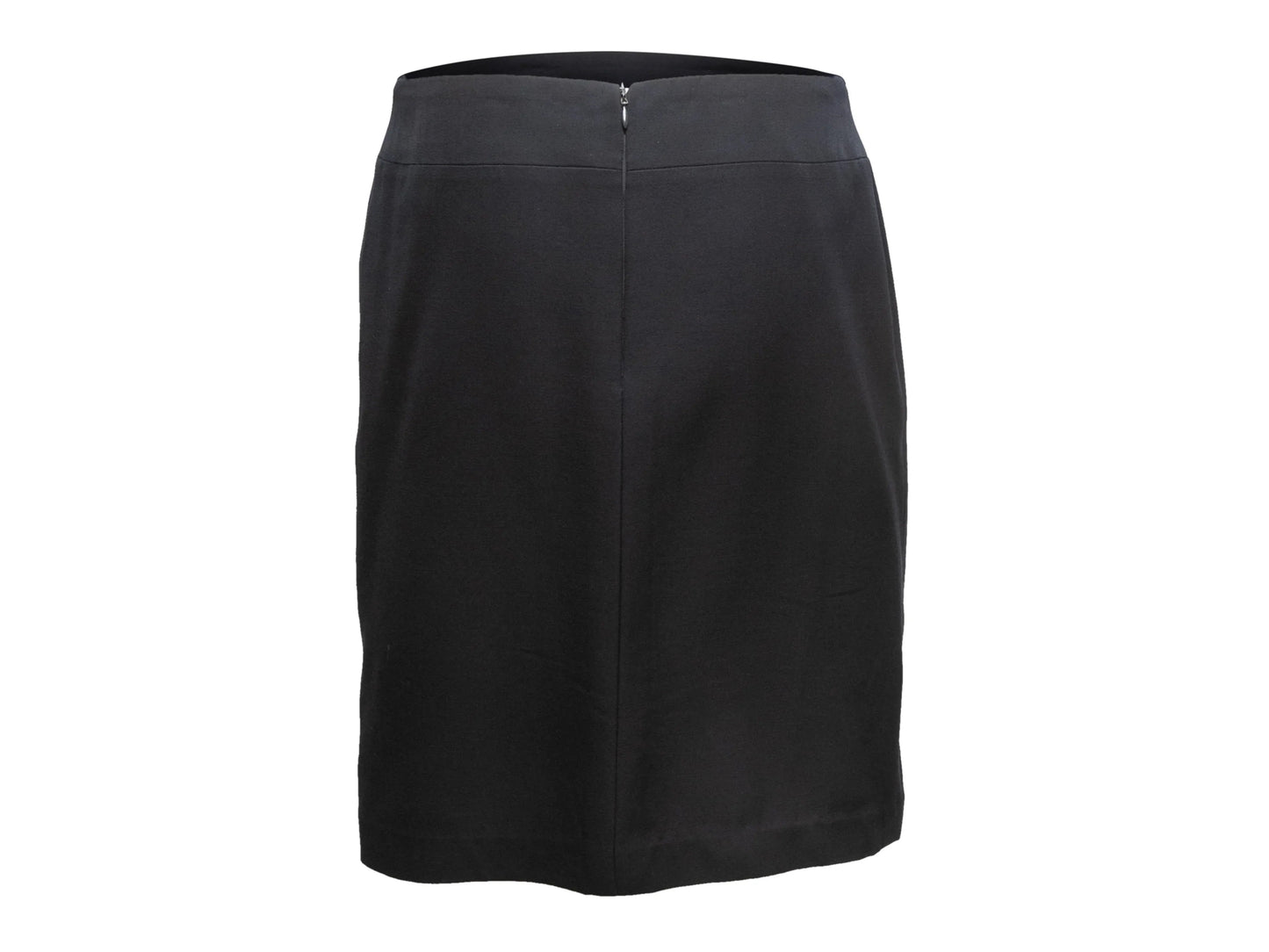 Navy Chanel Boutique Pencil Skirt Size US L