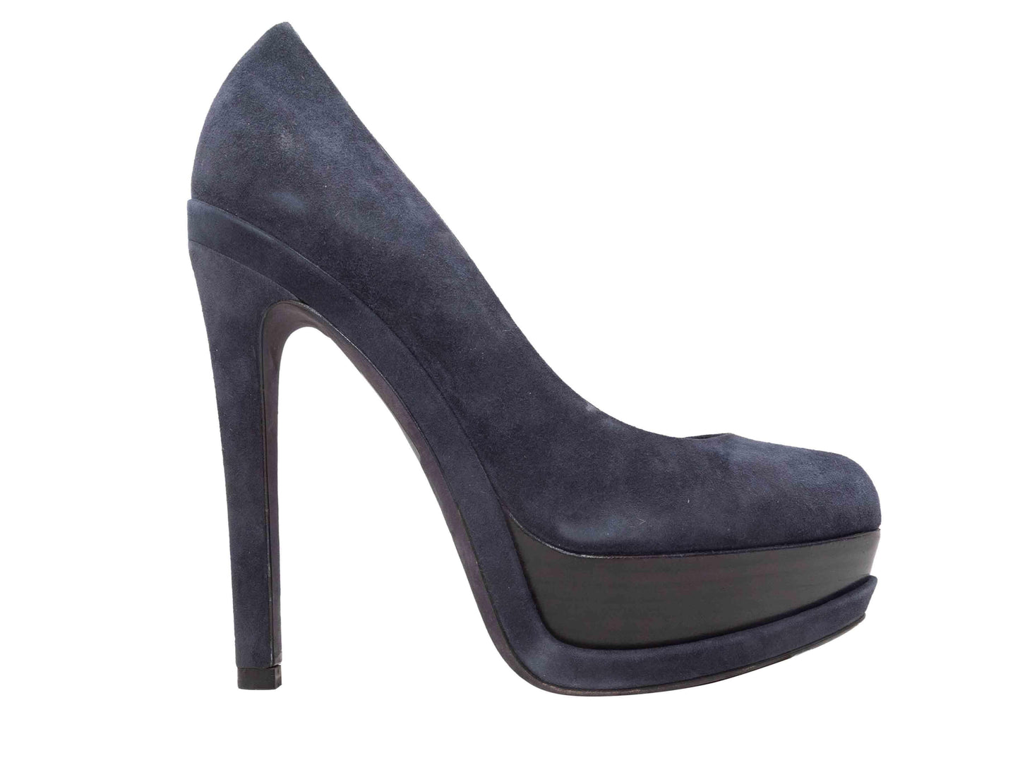Navy Christian Dior Suede Platform Pumps Size 35