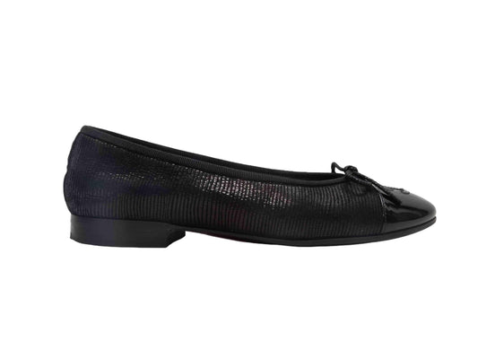 Black Chanel Cap-Toe Ballet Flats Size 36