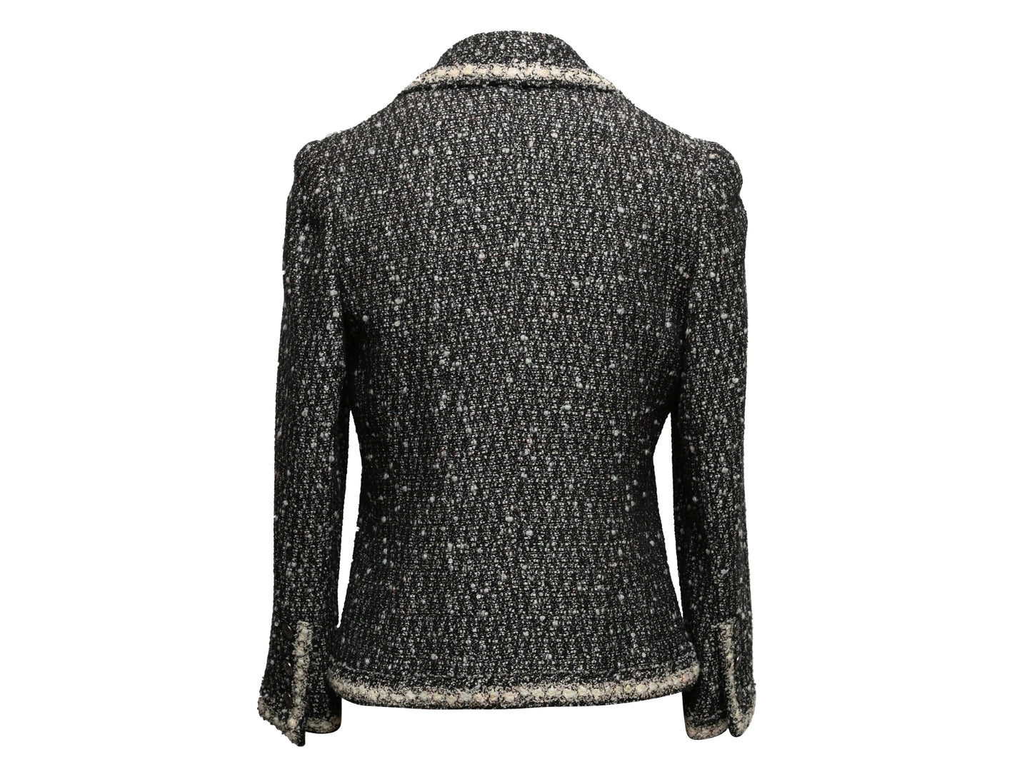 Black & White Chanel Fall/Winter 2005 Tweed Blazer Size FR 44