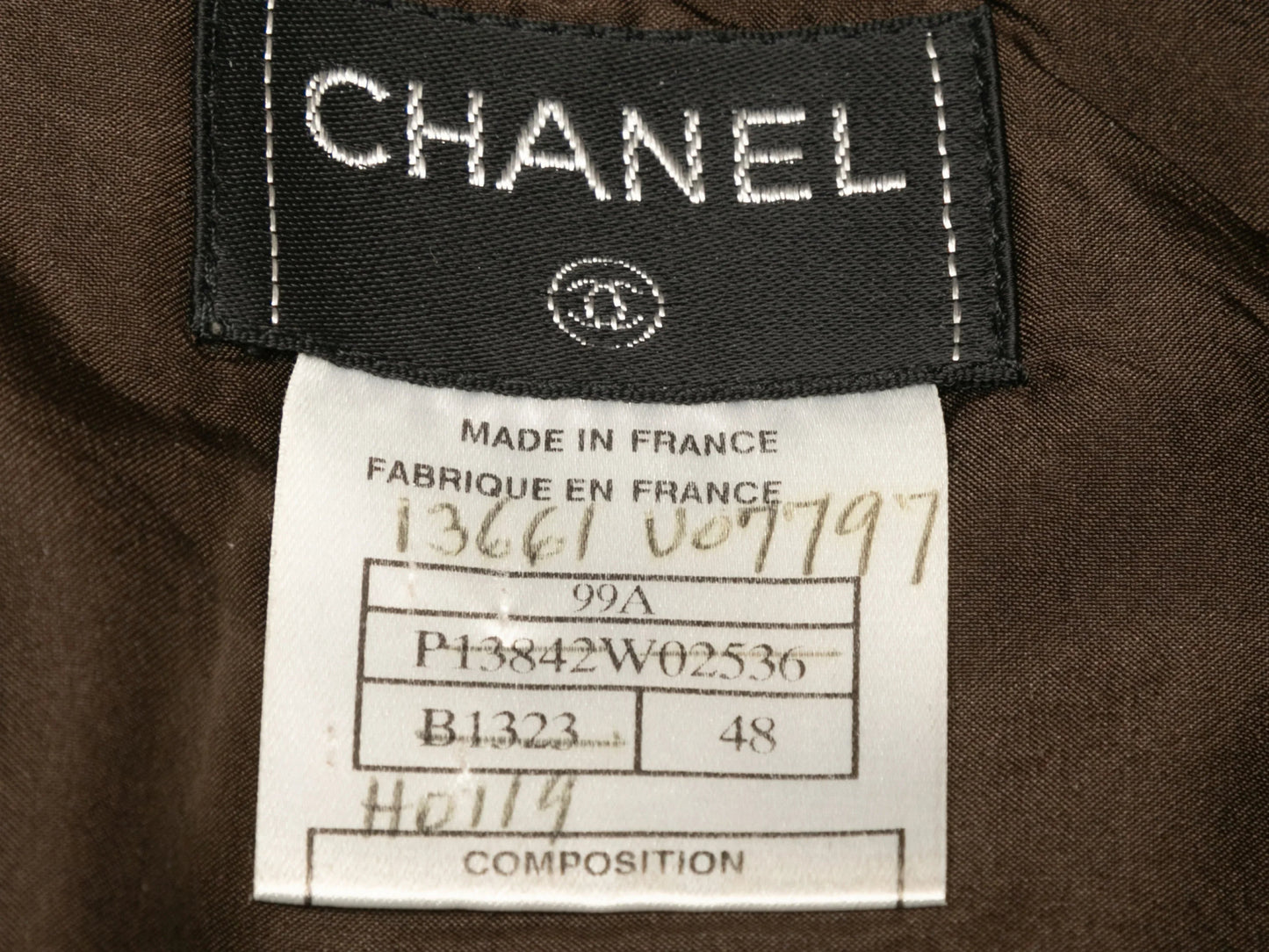 Brown Chanel Fall/Winter 1999 Cashmere Skirt Size FR 48