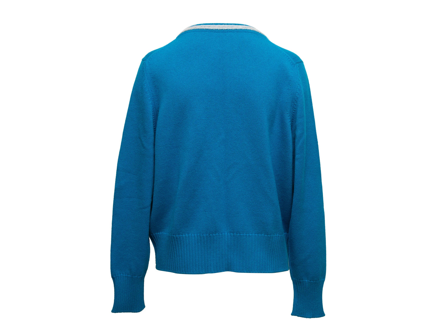 Cerulean & White Chanel Cashmere Cardigan Size FR 50