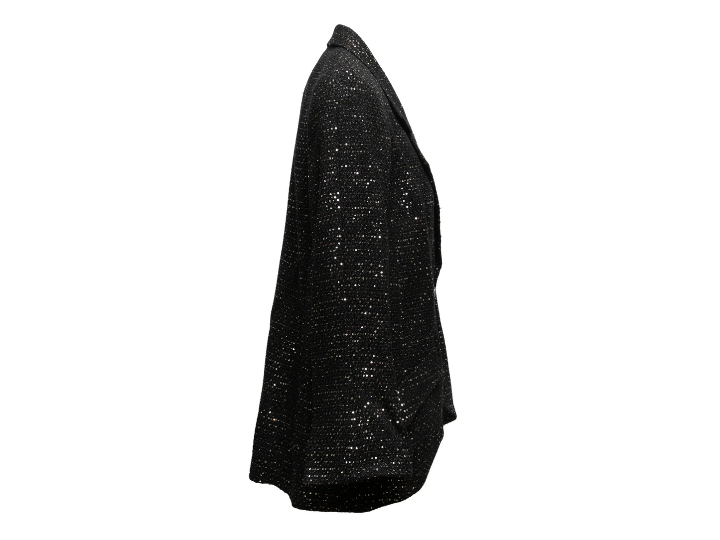 Black & Silver Chanel Cruise 2011 St. Tropez Tweed Blazer Size FR 48