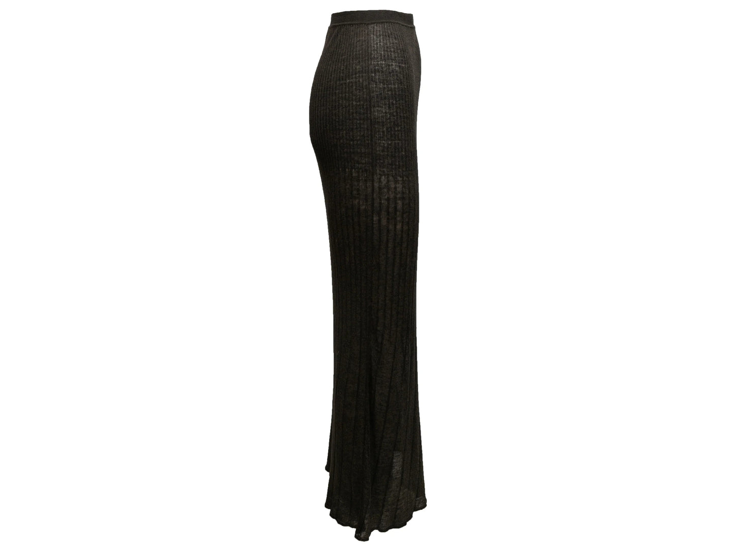 Brown Chanel Spring/Summer 1999 Knit Maxi Skirt Size FR 38