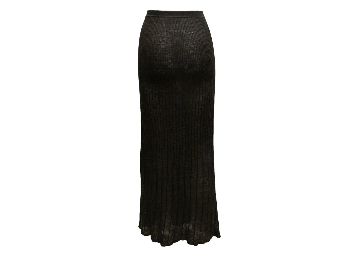 Brown Chanel Spring/Summer 1999 Knit Maxi Skirt Size FR 38