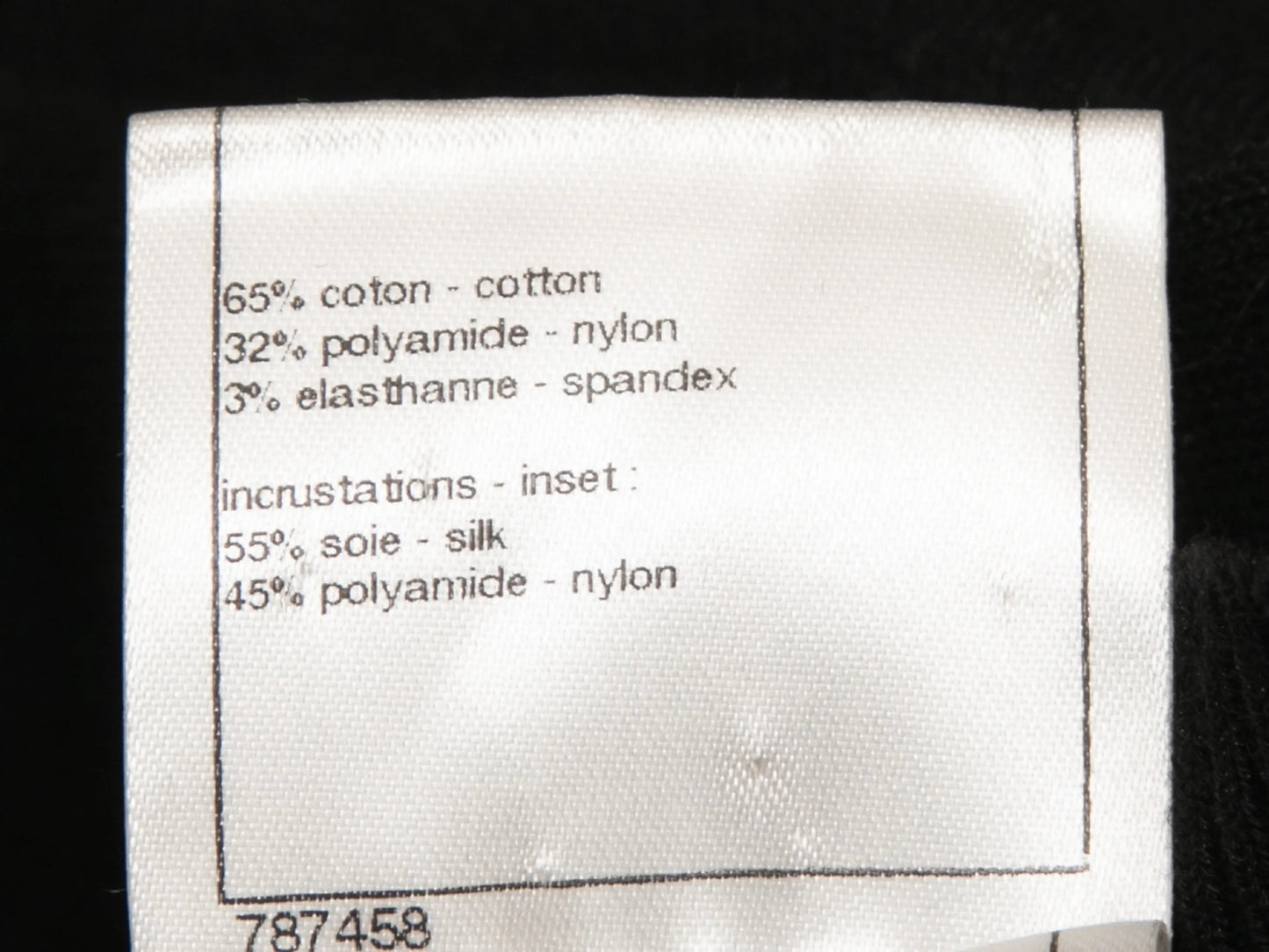 Black & White Chanel Ribbed Tulle-Accented Mini Dress Size FR 42