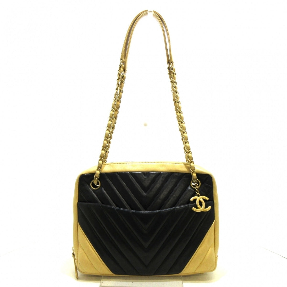 Chanel V Stitch Chevron Shoulder Bag Chain Shoulder