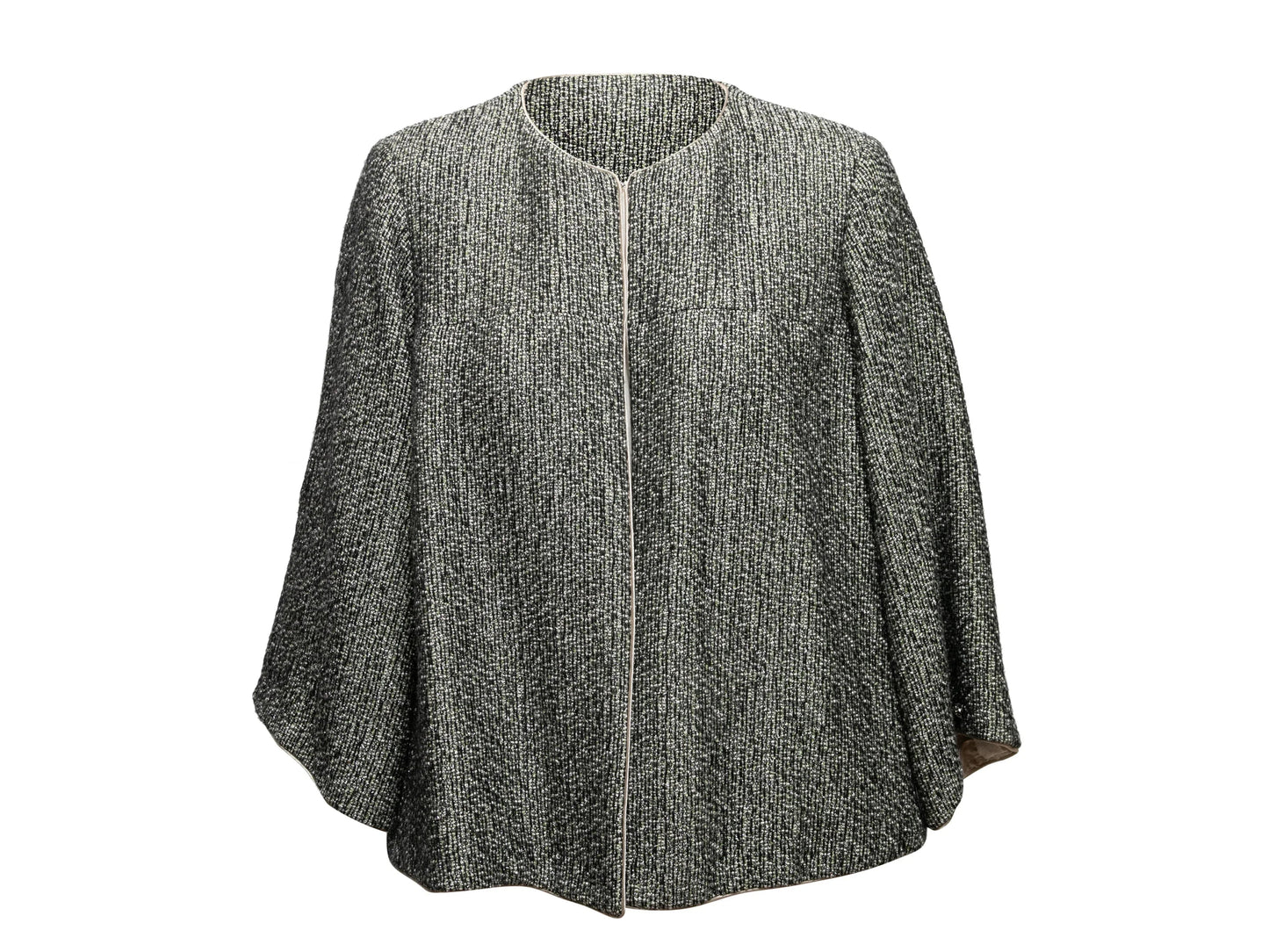 Black & Multicolor Chanel Alpaca-Blend Tweed Jacket Size FR 44