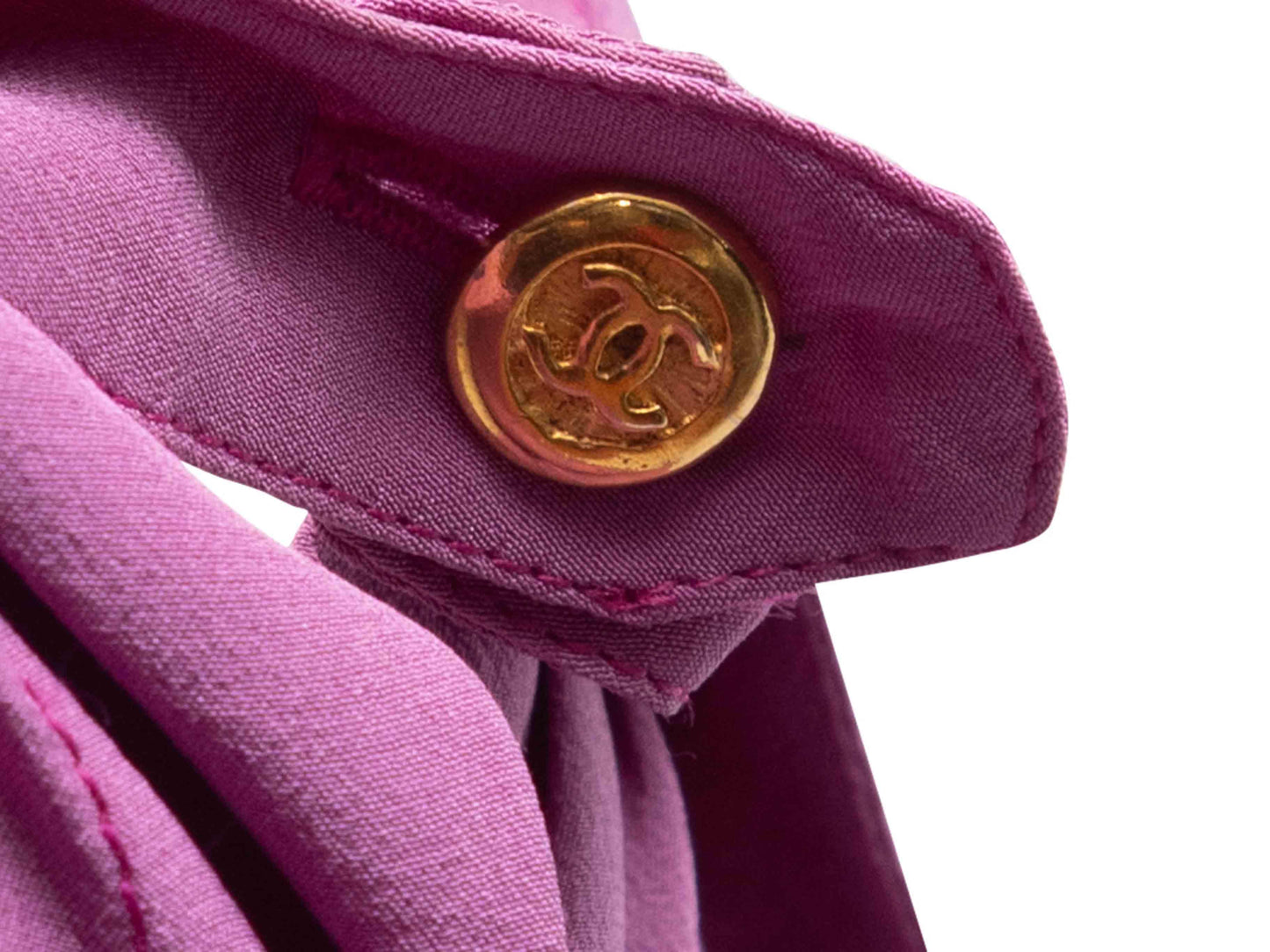 Purple Chanel Boutique Silk Button-Up Top Size FR 38