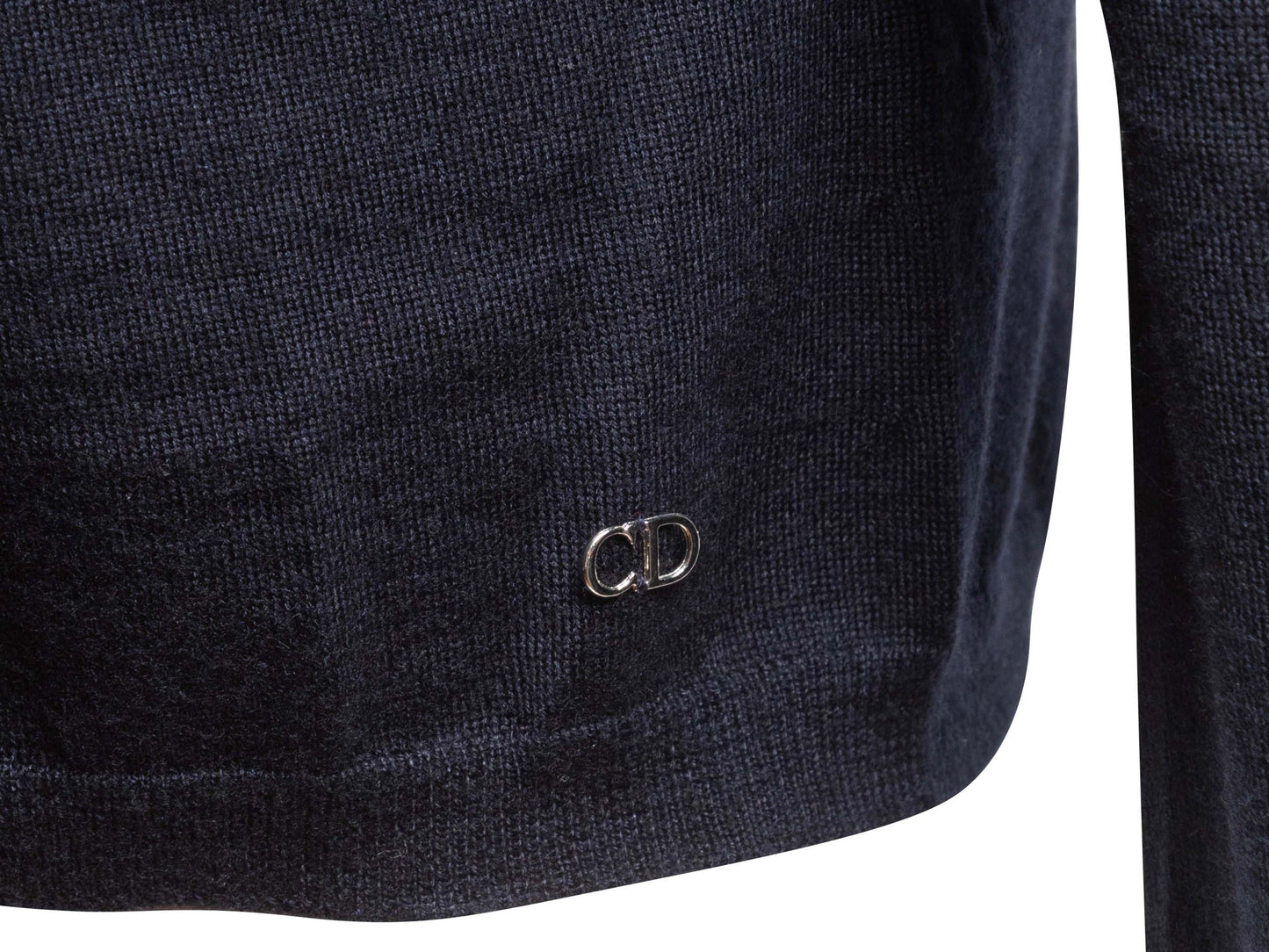 Navy Christian Dior Cashmere Cardigan Size US S