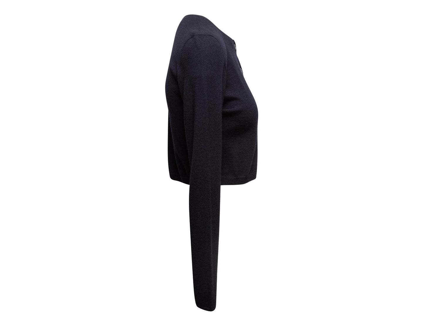 Navy Christian Dior Cashmere Cardigan Size US S