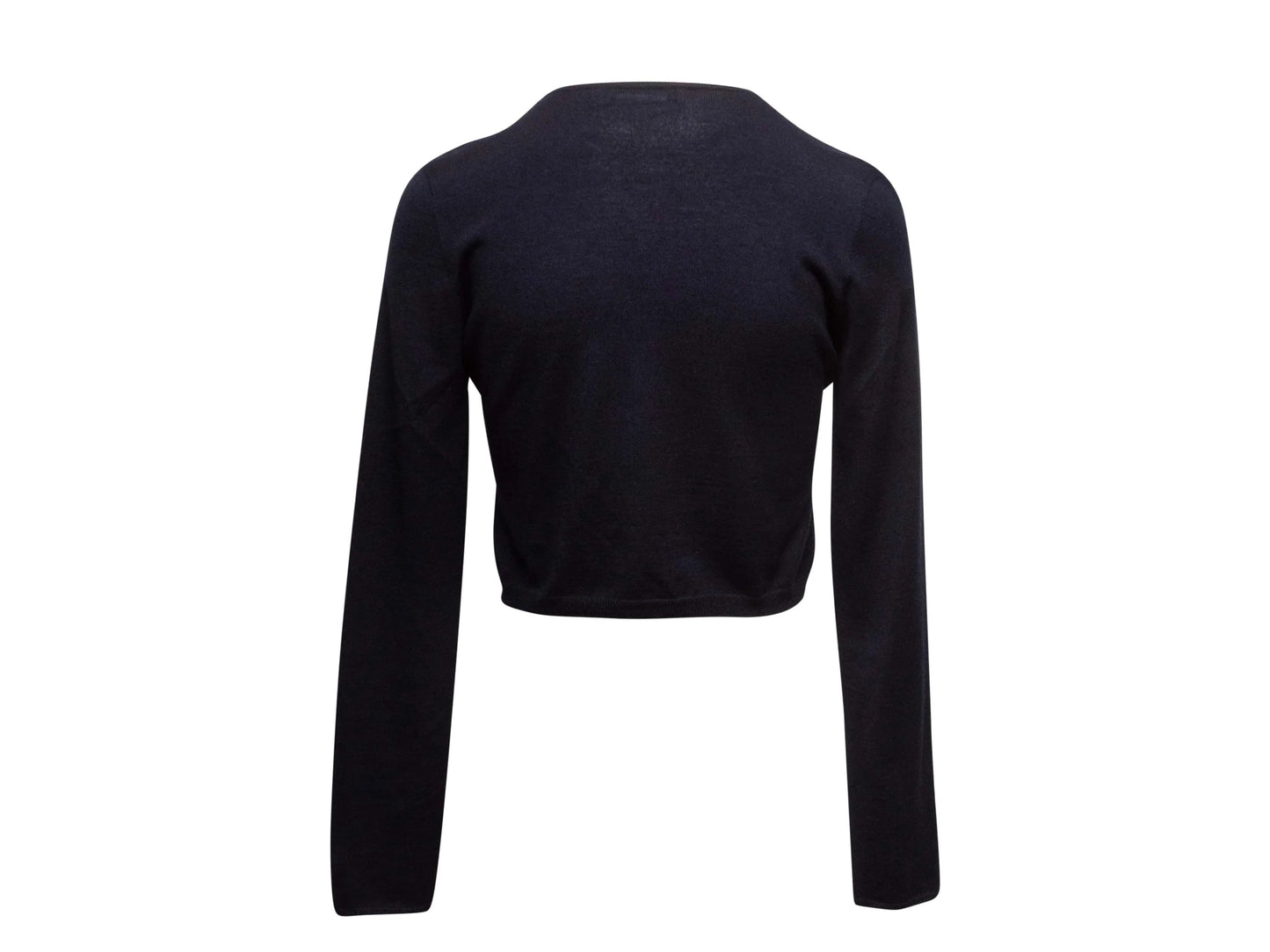 Navy Christian Dior Cashmere Cardigan Size US S