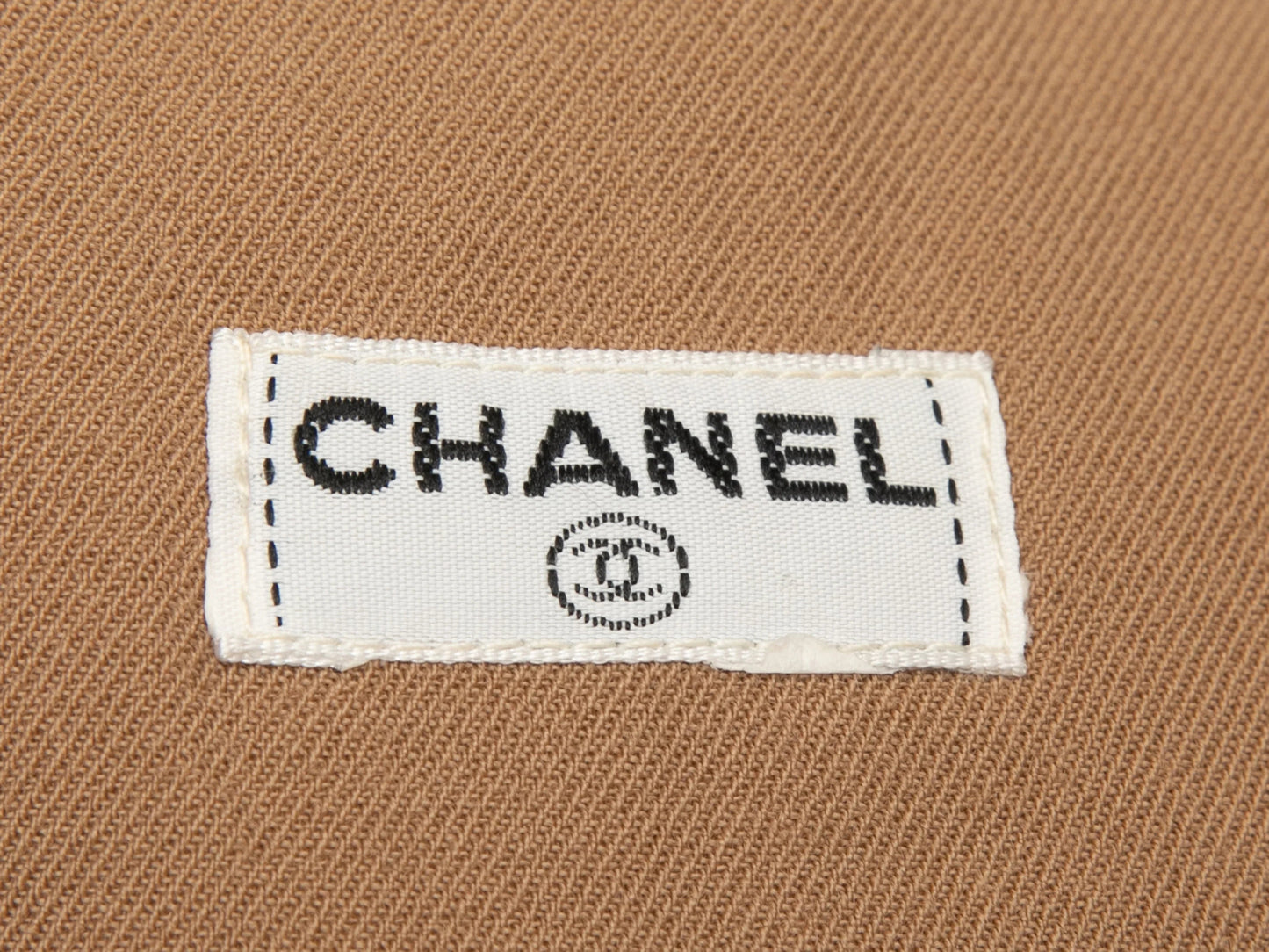 Tan Chanel Knee-Length Pencil Skirt Size US S