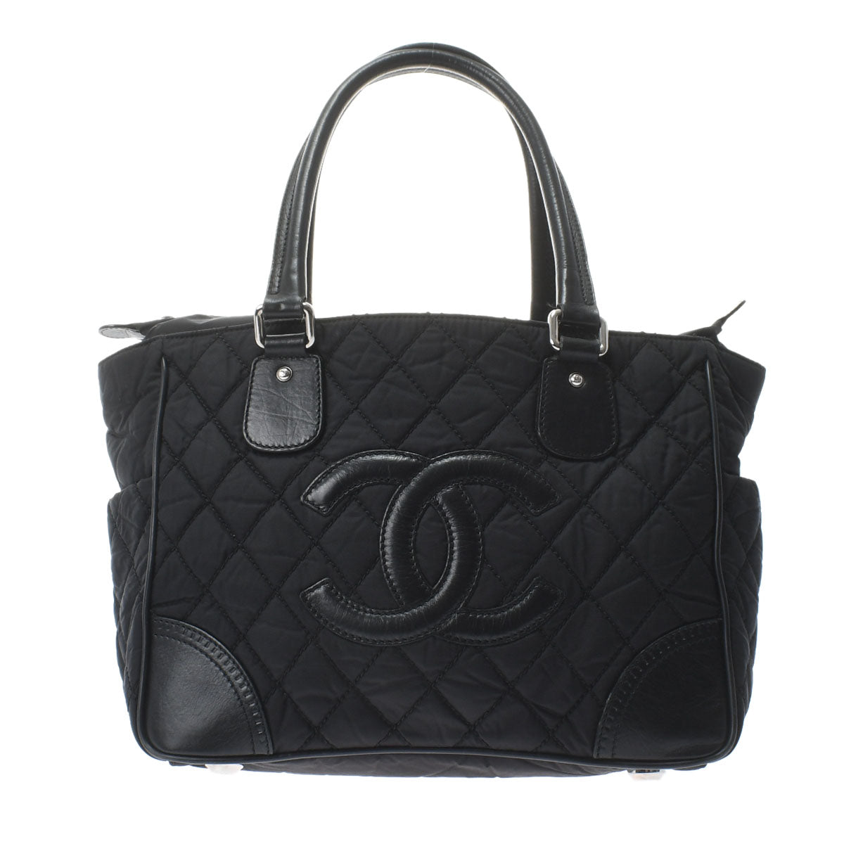 Chanel Paris New York Line Black/Silver Hardware Nylon Tote Bag