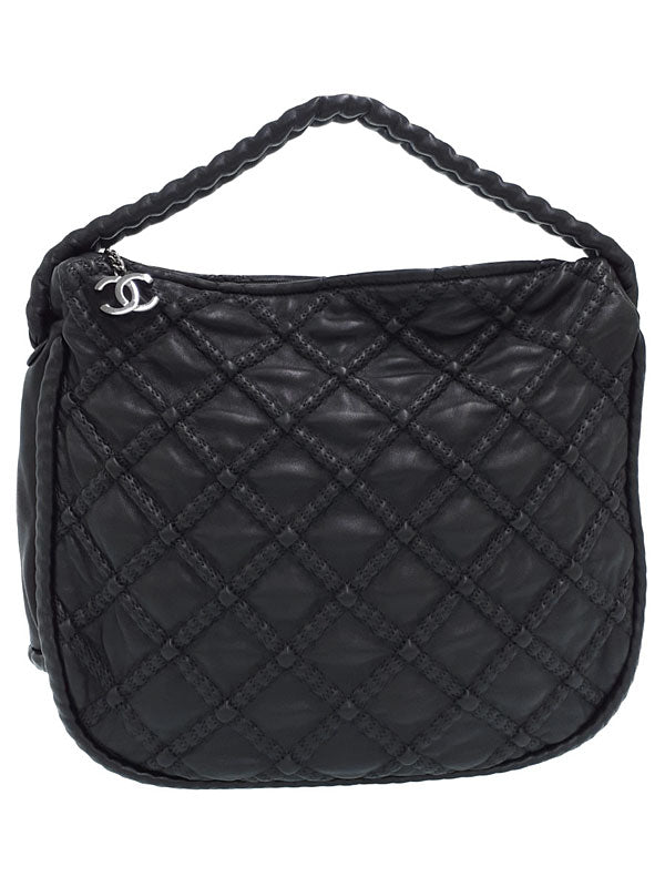Chanel Matelasse Semi-Shoulder Bag Black