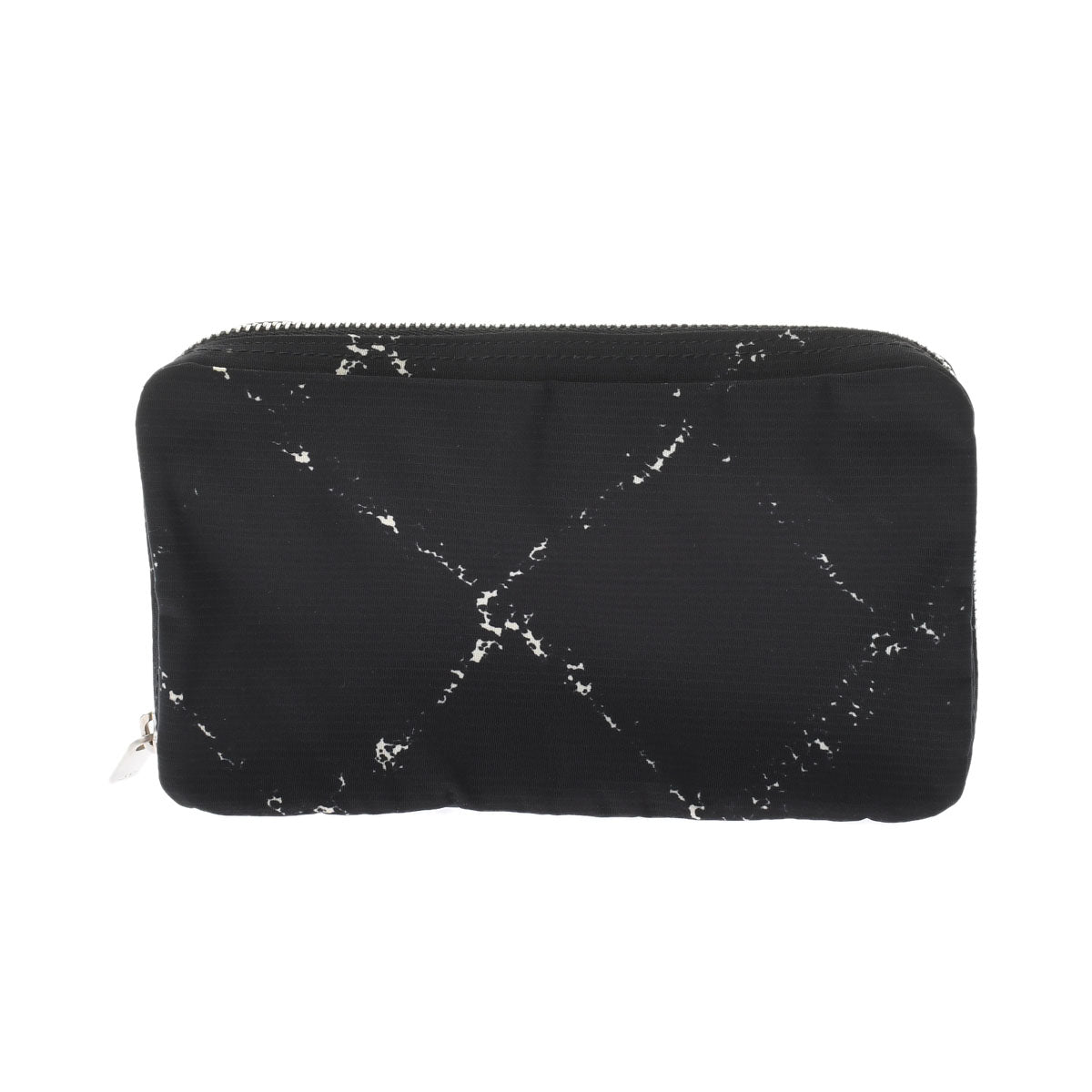Chanel Travel Line Jewelry Case Black Silver Hardware Nylon Pouch