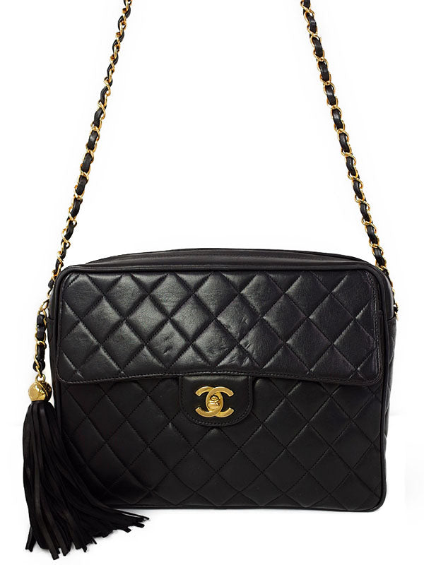 Chanel Matelasse Chain Shoulder Bag Black