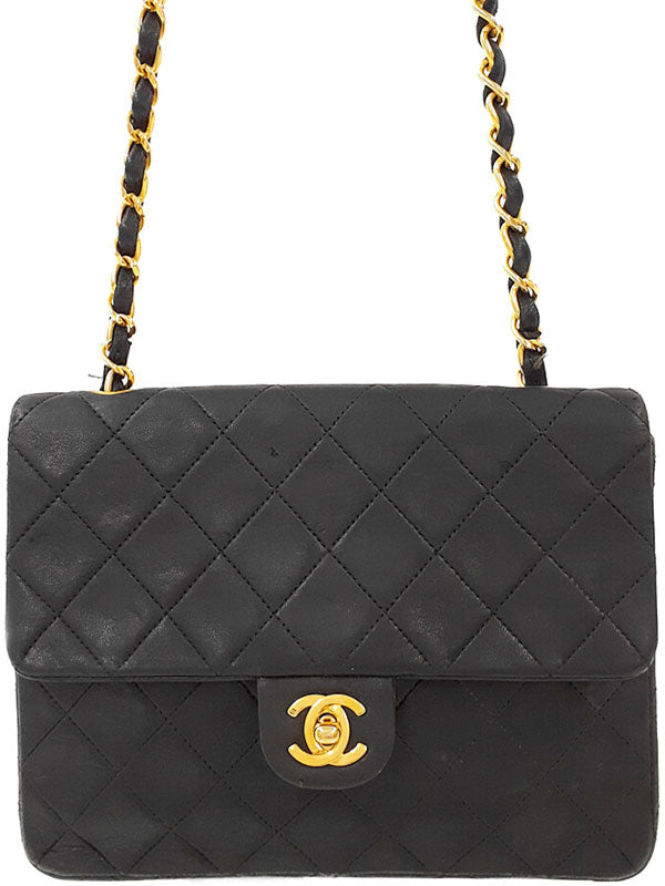 Chanel Matelasse Chain Shoulder Bag Black