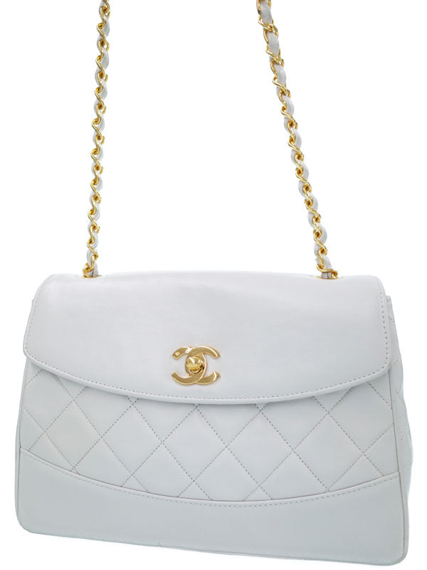 Chanel Matelasse Chain Shoulder Bag White