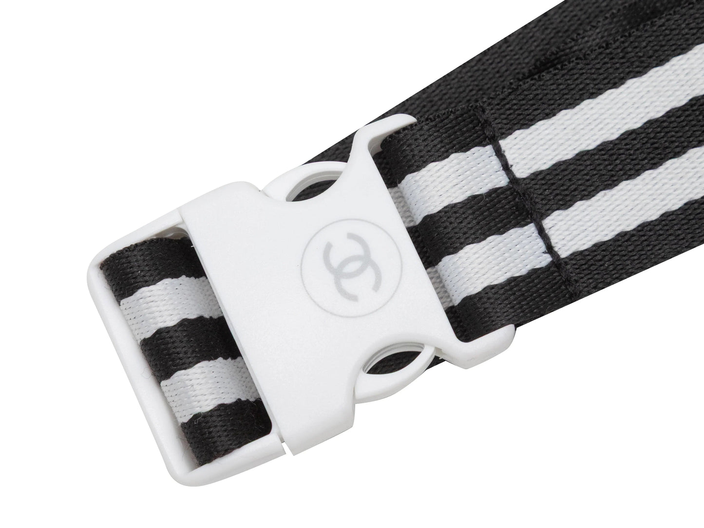 Black & White Chanel VIP Gift Tennis Motif Belt Bag