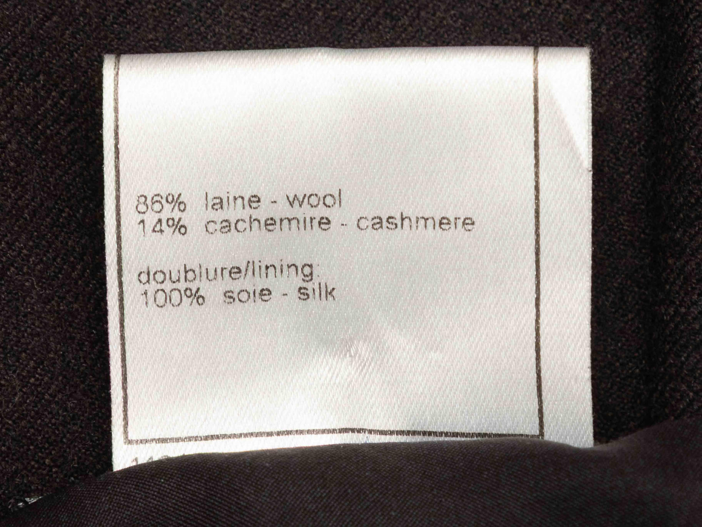Charcoal Chanel Wool & Cashmere Pencil Skirt Size FR 36