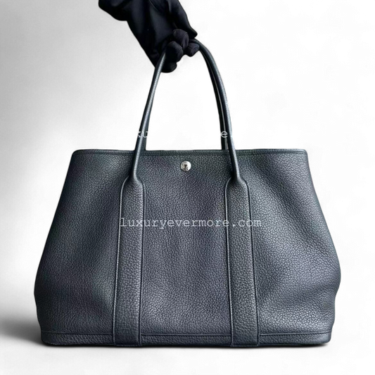Hermes Garden Party 36 - Negonda Noir Black Silver Hardware