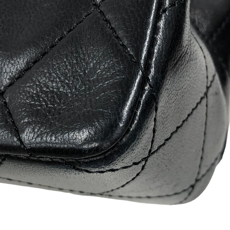 Chanel Matelasse Gold Lambskin Shoulder Bag Black