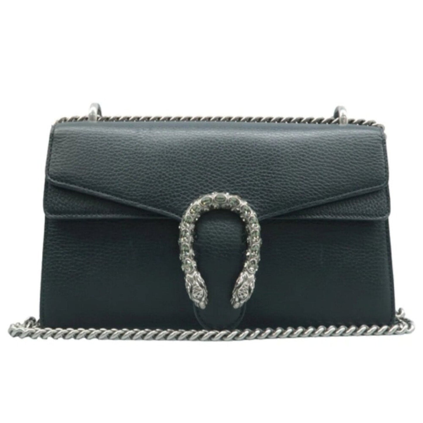 GUCCI Dionysus Black Leather Shoulder Bag