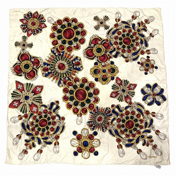 Chanel Jewelry Motif Silk Scarf