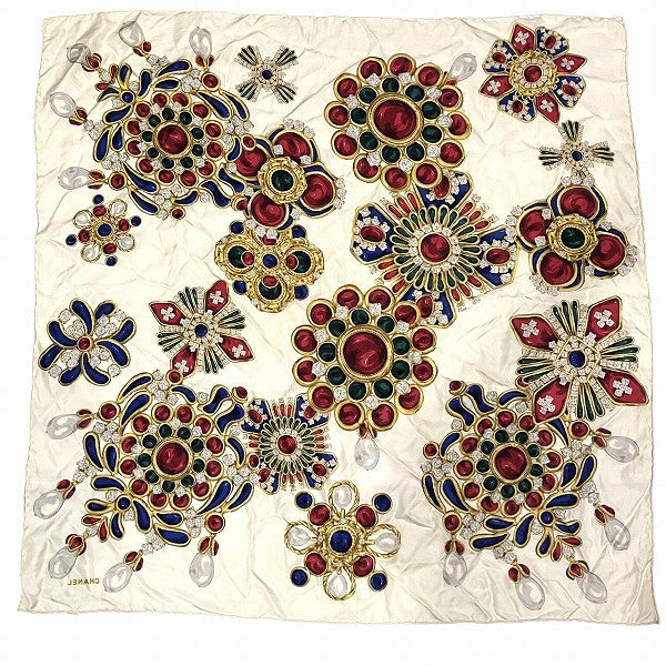 Chanel Jewelry Motif Silk Scarf