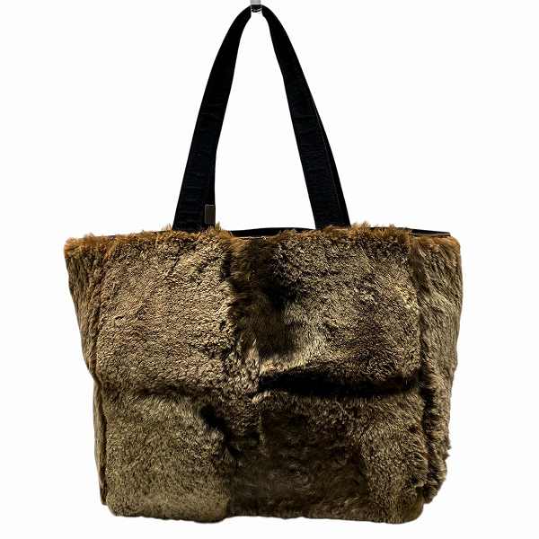 Chanel Rabbit Fur Leather Tote Bag