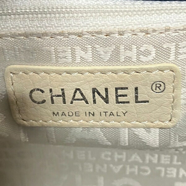 Chanel Choco Bar Canvas Leather Handbag
