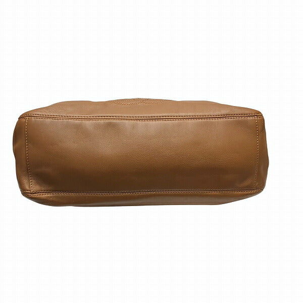 Chanel Coco Mark Calf Leather Wood Handle Handbag