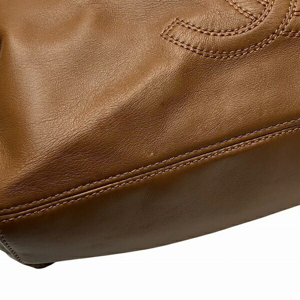 Chanel Coco Mark Calf Leather Wood Handle Handbag