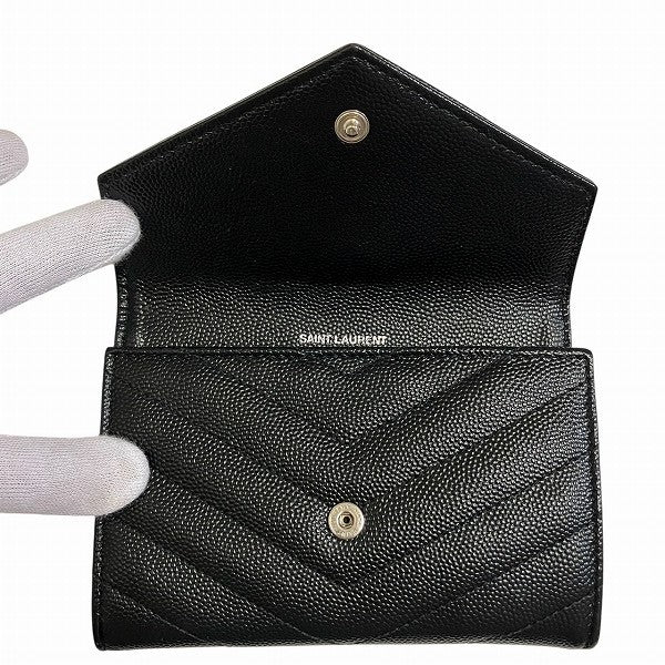Saint Laurent Cassandra Small Envelope Wallet Leather Wallet