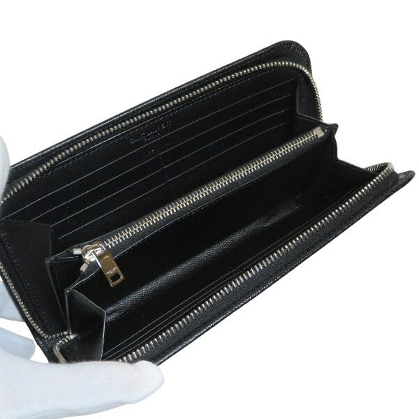 Saint Laurent Full Zip Wallet Leather Long Wallet