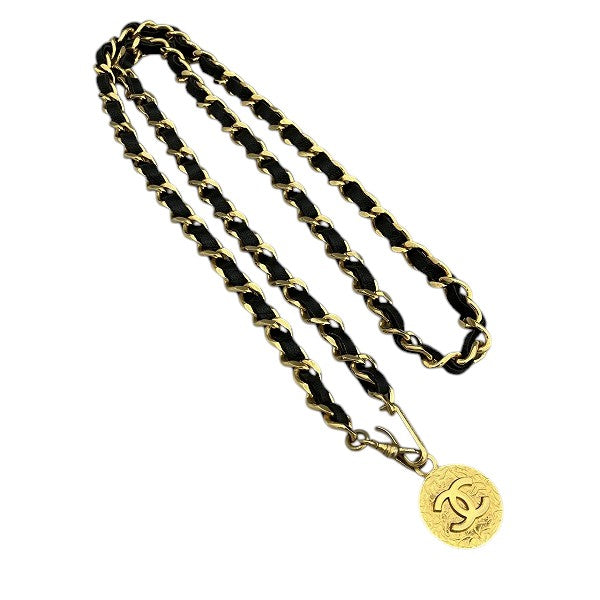 Chanel Coco Mark Chain Belt Leather Belt